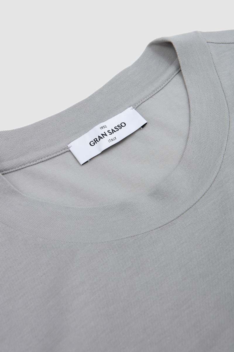 Gran Sasso Textured Cotton Crew Neck Tee