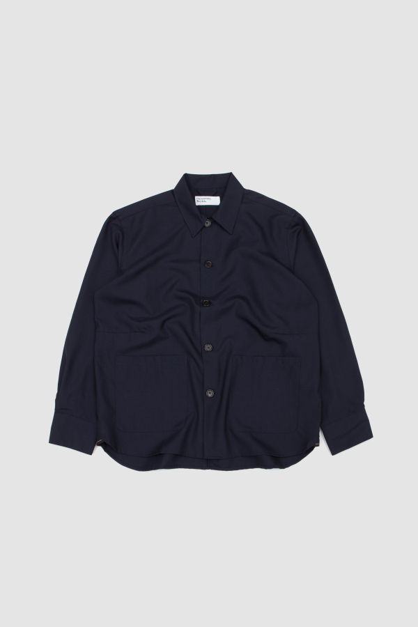 Universal Works Travail Overshirt Tropical Suiting - Navy