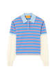 Guest in Residence Layered Stripe Rugby Top - Blue - Thumbnail 1