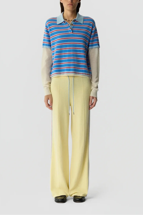 Guest in Residence Layered Stripe Rugby Top - Blue