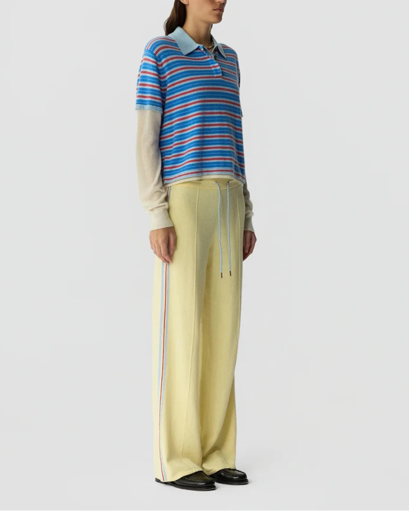 Guest in Residence Layered Stripe Rugby Top - Blue