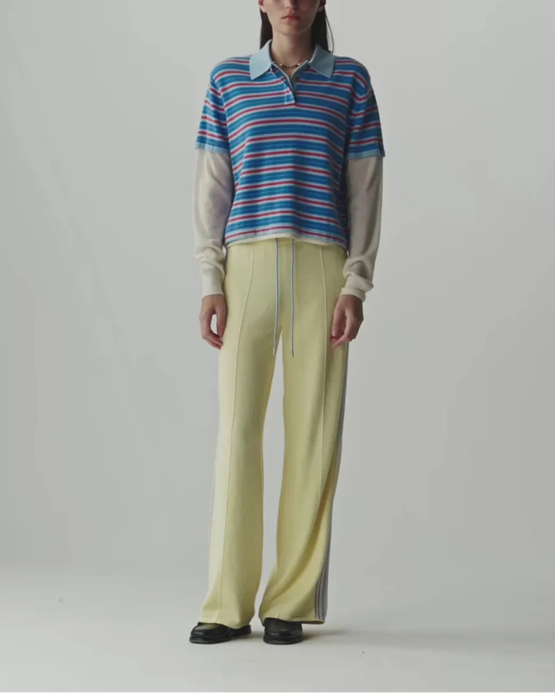 Guest in Residence Layered Stripe Rugby Top - Blue
