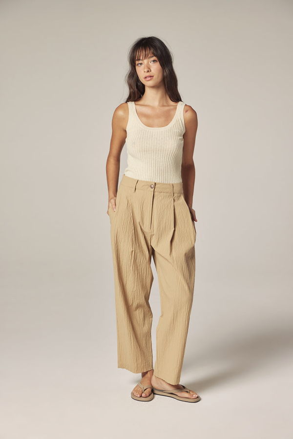 amente Elastic Back Pants - Tan