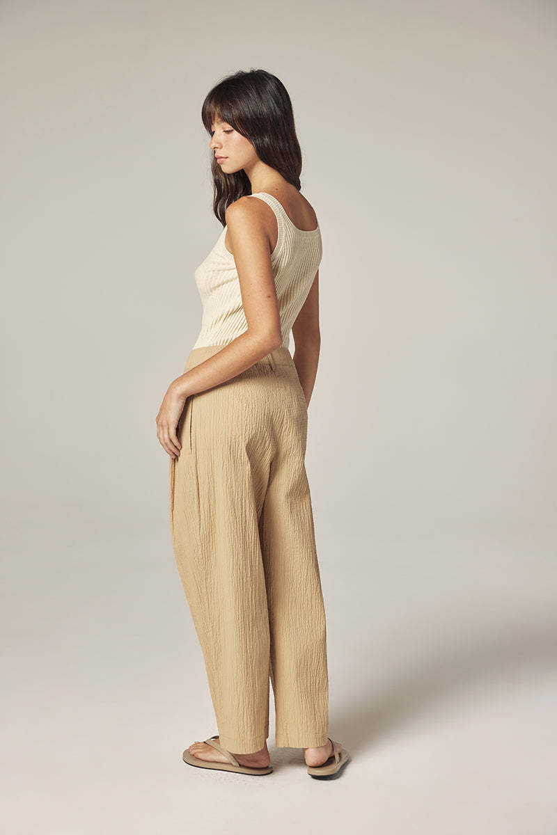 amente Elastic Back Pants - Tan