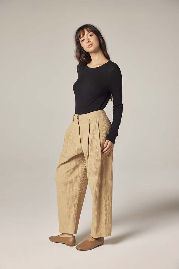 amente Elastic Back Pants - Tan