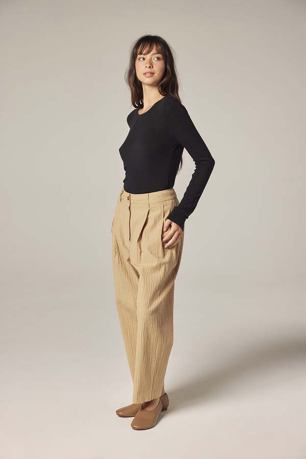 amente Elastic Back Pants - Tan