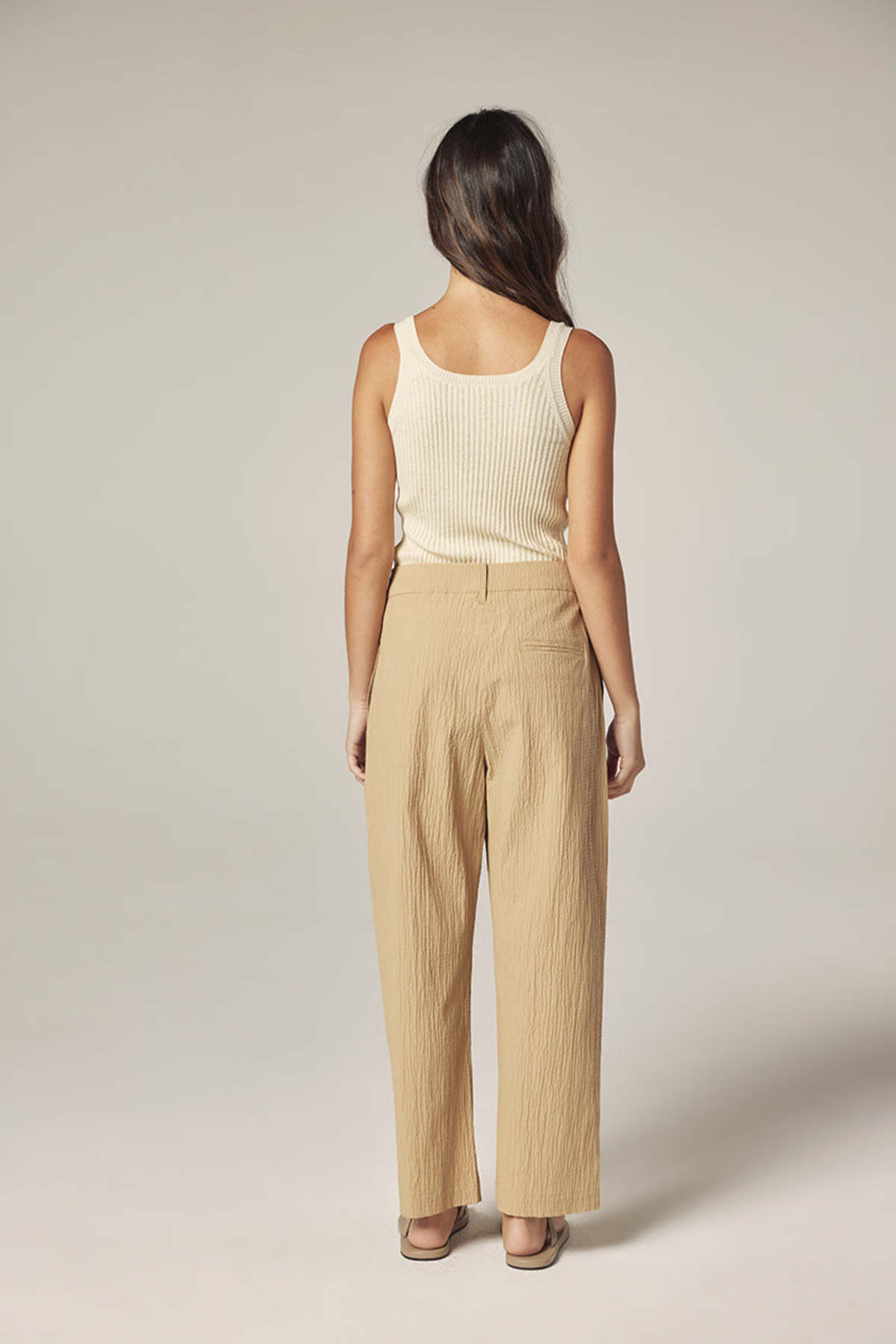 amente Elastic Back Pants - Tan - Image 8 of 8