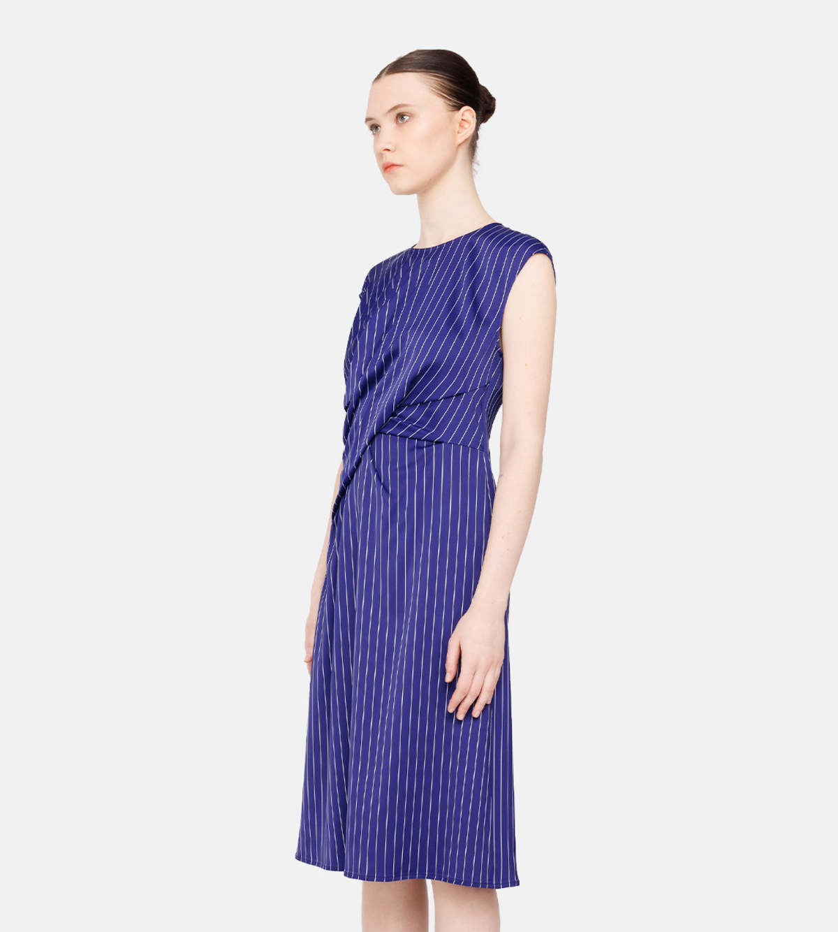 Sies Marjan Edie Pinstripe Wrap Dress - Sapphire - Image 3 of 4