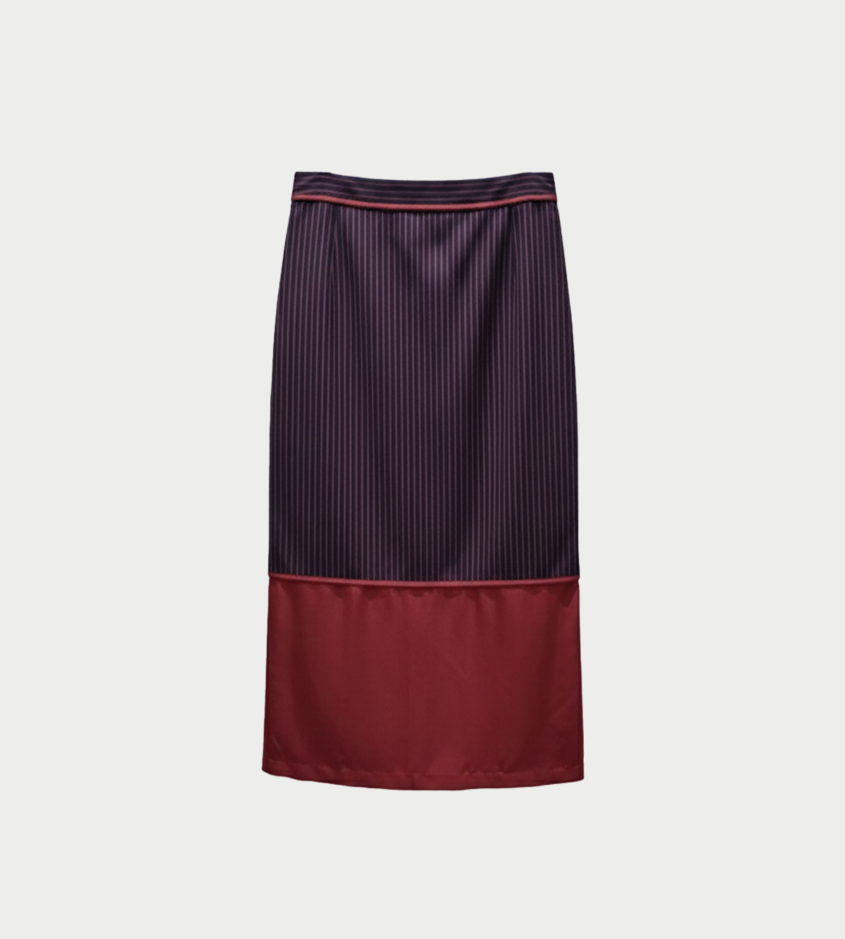 Sies Marjan Gisela Pinstripe Skirt - Navy/Rhubarb - Image 1 of 4