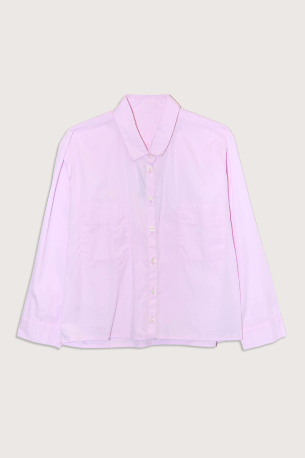 PRIVATE0204 Cotton Crop Shirt With Pockets Shirt - Candy PRIVATE0204 Cotton Crop Shirt With Pockets Shirt - Candy