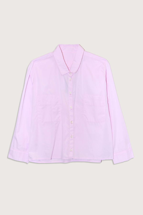 PRIVATE0204 Cotton Crop Shirt With Pockets Shirt - Candy