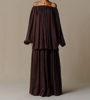 INTO THE EAST Thinly Pleated Skirt - Coffee - Thumbnail 2