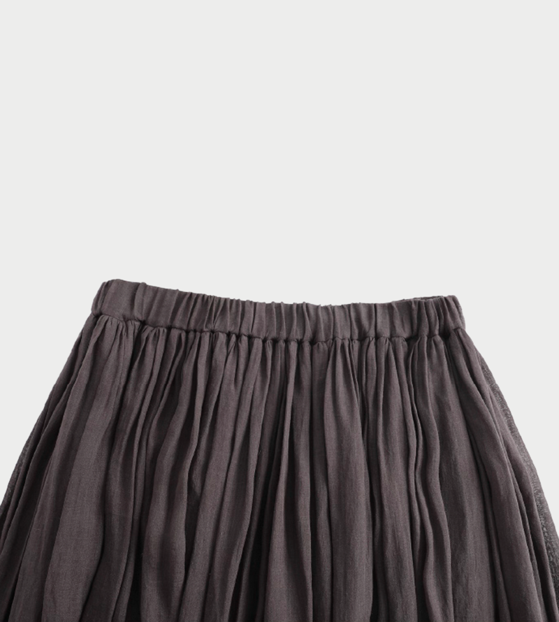 INTO THE EAST Thinly Pleated Skirt - Coffee