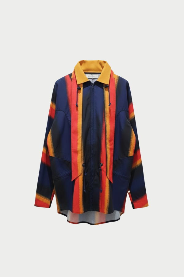 Toga Pulla Bold Stripe Hooded Jacket