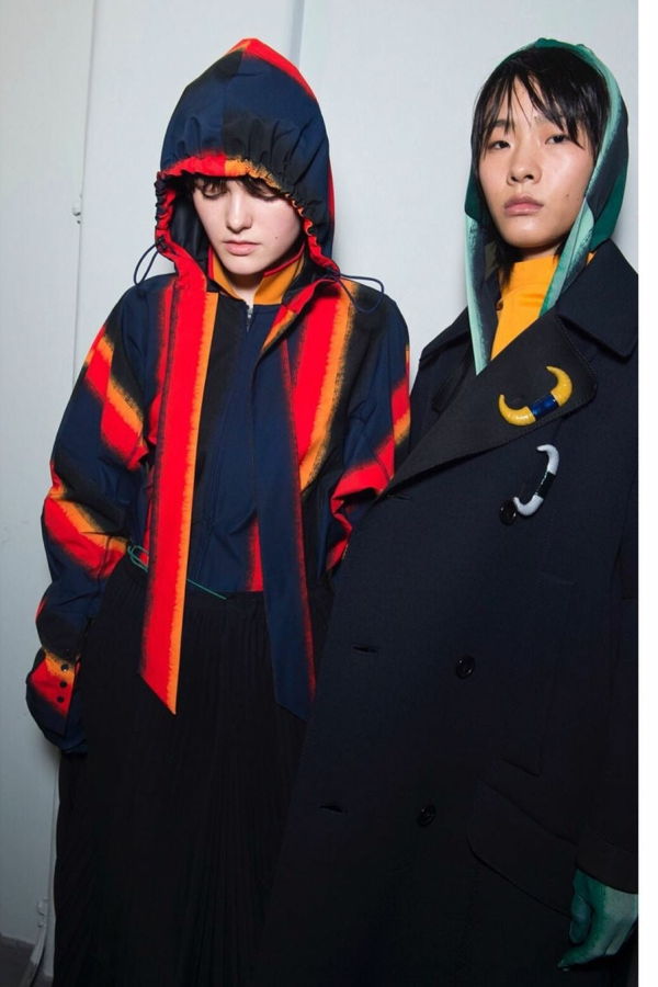 Toga Pulla Bold Stripe Hooded Jacket