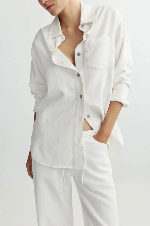 DL 1961 Faye Oversized Shirt - White