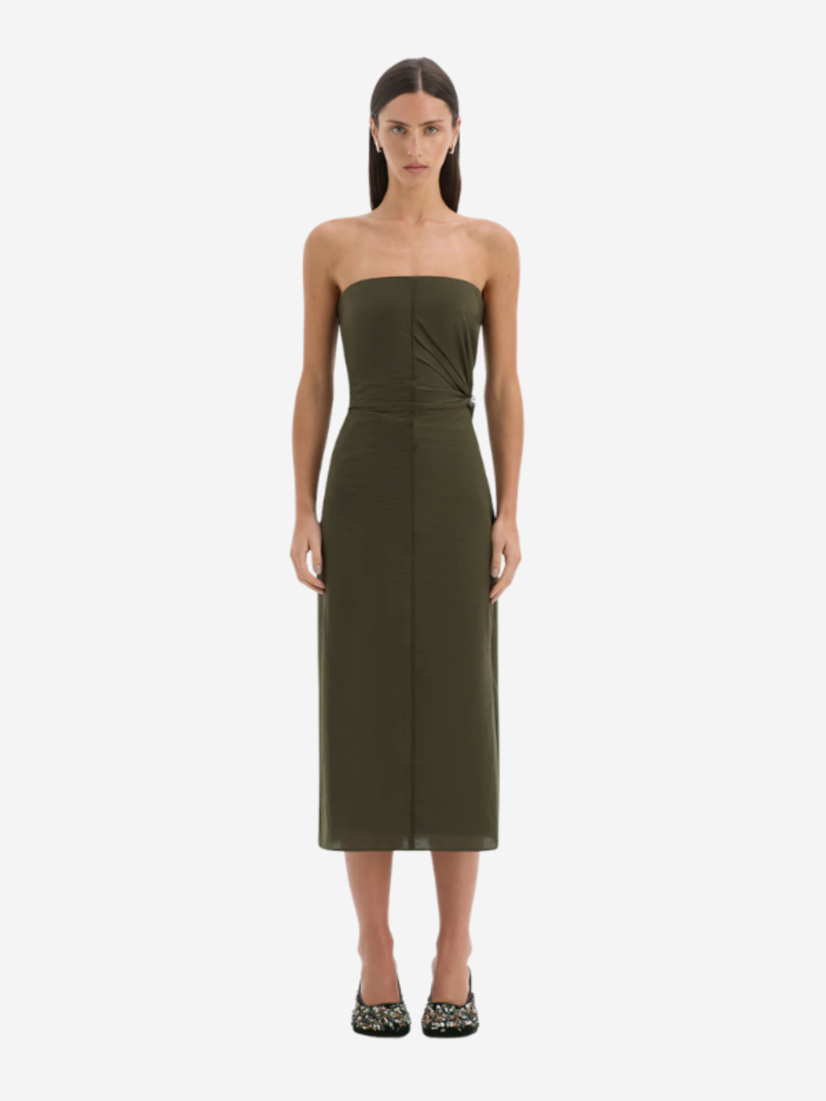 SIR. Sorel Strapless Midi Dress - Image 2 of 6