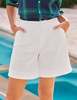 Frank & Eileen Golf Short Shorts - White Performance Linen - Thumbnail 3