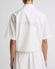 VINCE Scallop Detail Short-Sleeve Shirt - Optic White - Thumbnail 4