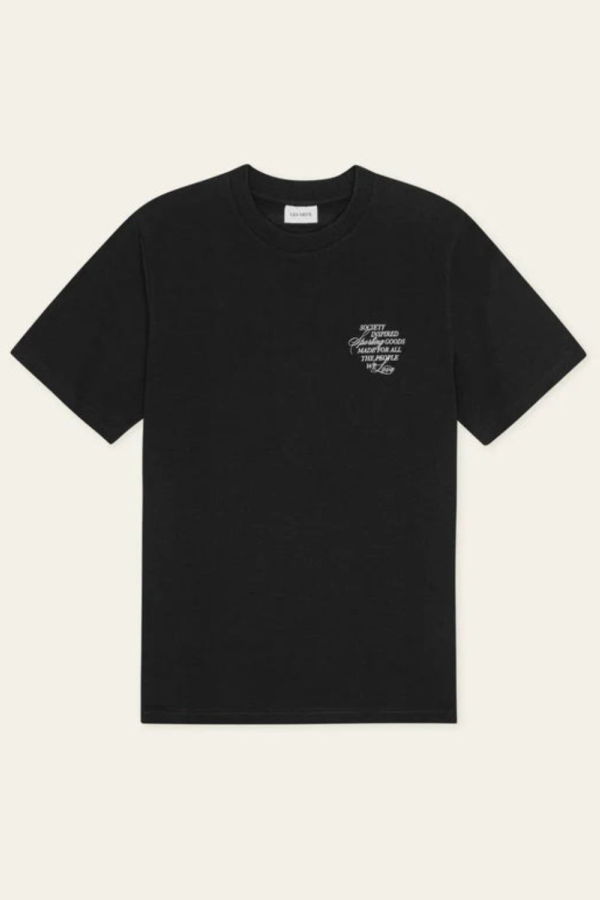 LES DEUX Ben Faience T-Shirt - Black