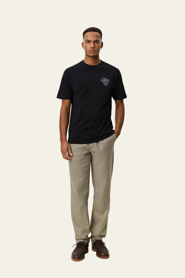 LES DEUX Ben Faience T-Shirt - Black