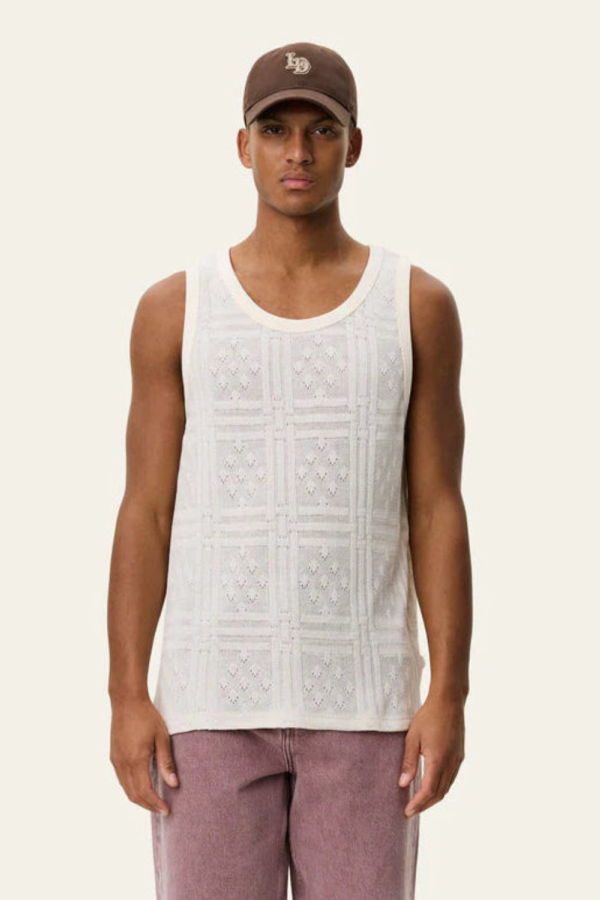 LES DEUX Huxley Pointelle Tank Top - Eggnog