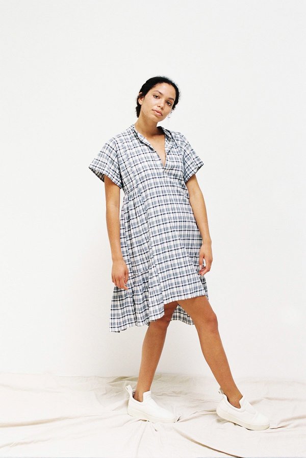plaid tee dress