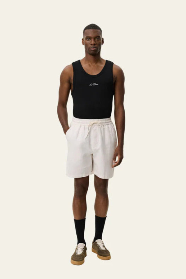 LES DEUX Otto Linen Shorts - Eggnog