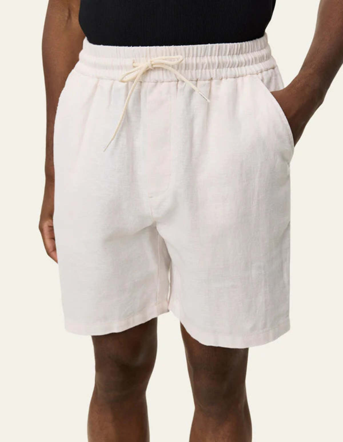 LES DEUX Otto Linen Shorts - Eggnog - Image 2 of 4