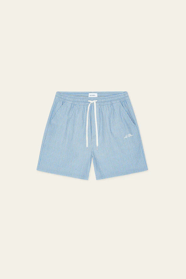 LES DEUX Stan Stripe Seersucker Swim Shorts - Allure