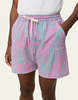 LES DEUX Stan Stripe Seersucker Swim Shorts - Crocus Pink - Thumbnail 3