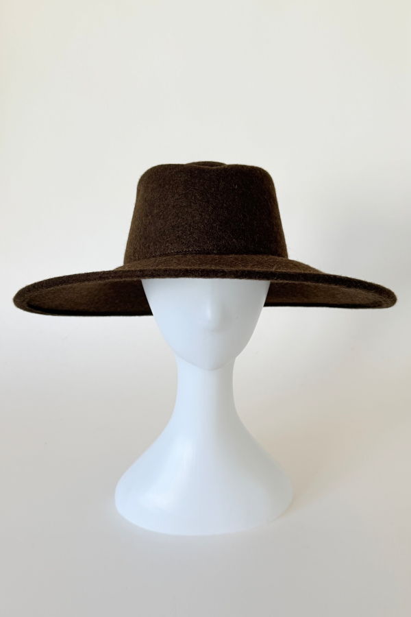 Dai Hat in Brown Melange Wool