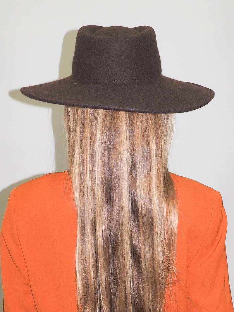 Dai Hat in Brown Melange Wool