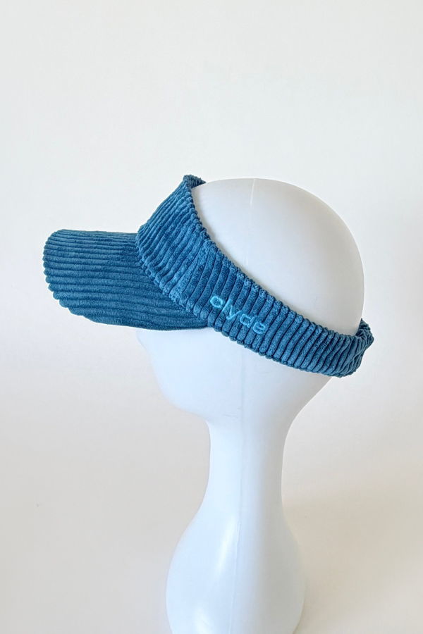 Sport Visor in Blue Corduroy