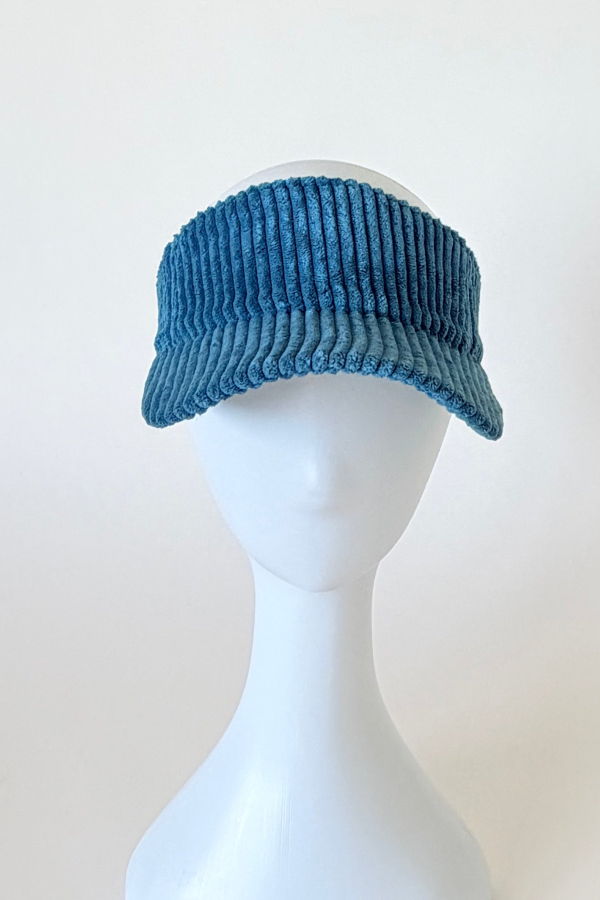 Sport Visor in Blue Corduroy