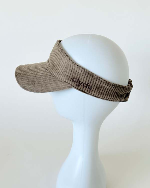 Sport Visor in Khaki Corduroy