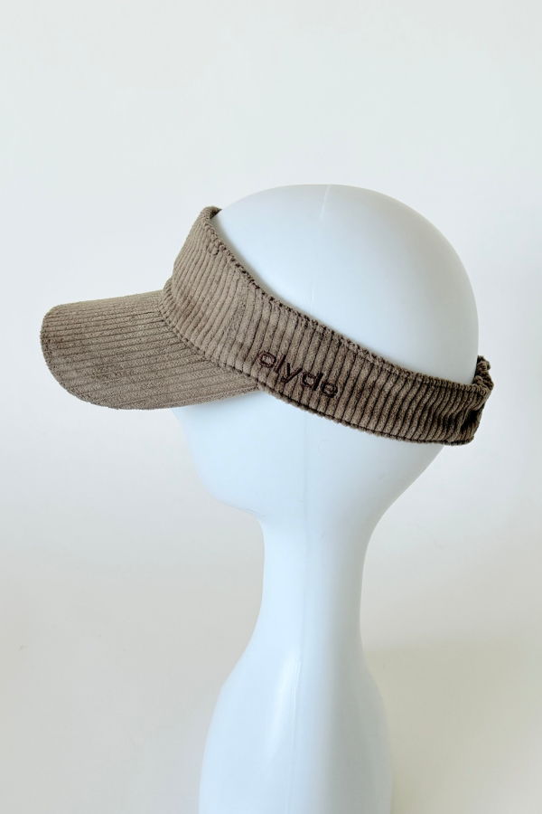 Sport Visor in Khaki Corduroy