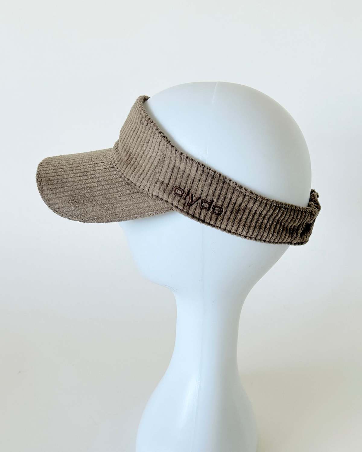 Sport Visor in Khaki Corduroy - Image 1 of 6
