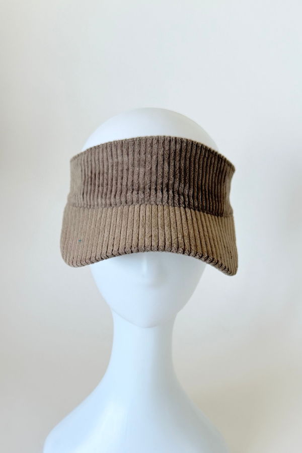 Sport Visor in Khaki Corduroy