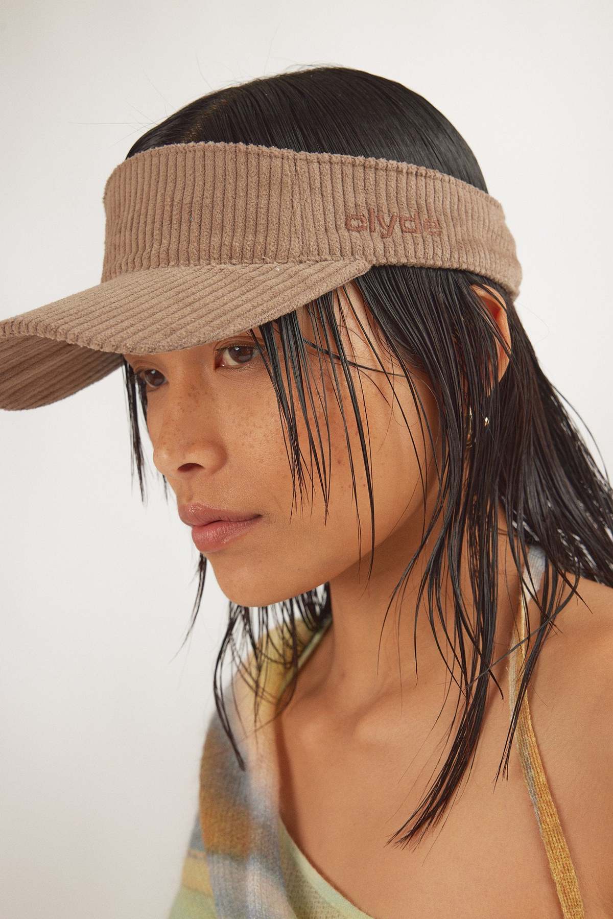 Sport Visor in Khaki Corduroy - Image 4 of 6