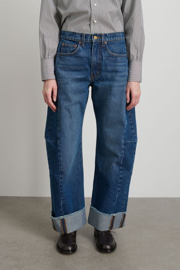 B Sides Relaxed Cuffed Lasso Jeans - Cate Wash