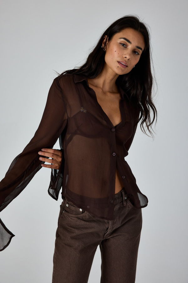 Asher Claire Collar Shirt - Iron