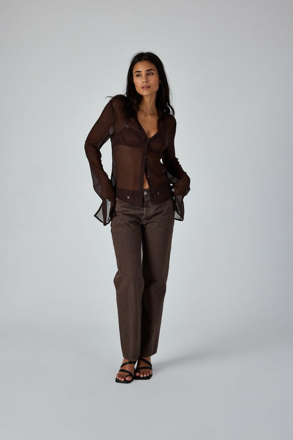 Asher Claire Collar Shirt - Iron