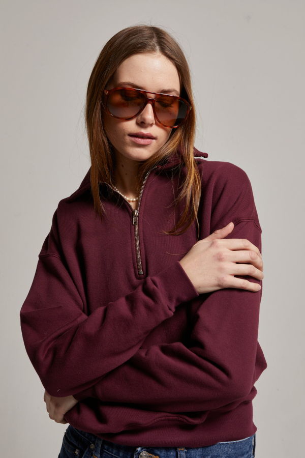 Asher Cody Lux Supima 1/4 Zip Sweatshirt