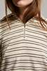 Asher Cody Terry 1/4 Zip Sweatshirt - Cream / Brown Stripe - Thumbnail 7