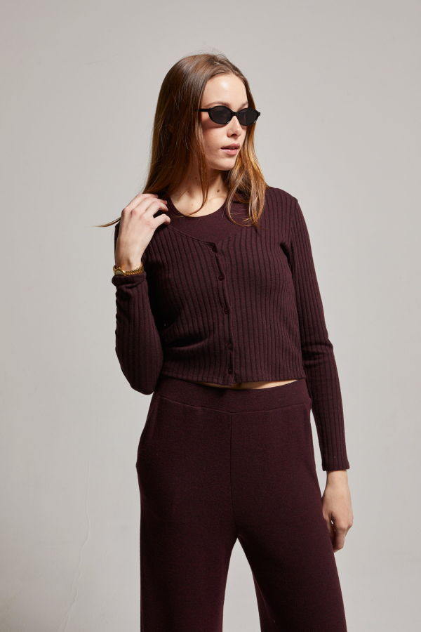 Asher Cora Ribbed Cardigan