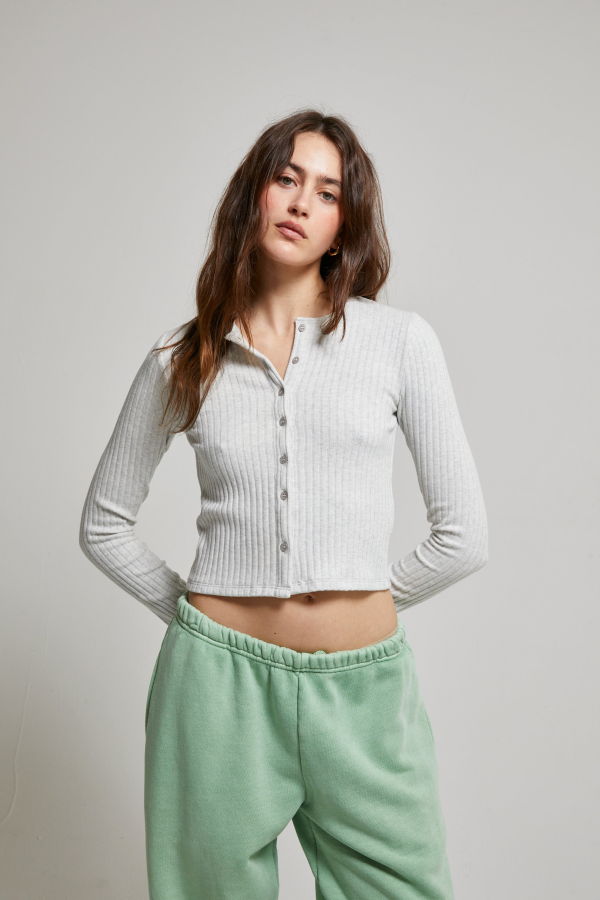 Asher Kennedy Brushed Sweater Rib Cardigan