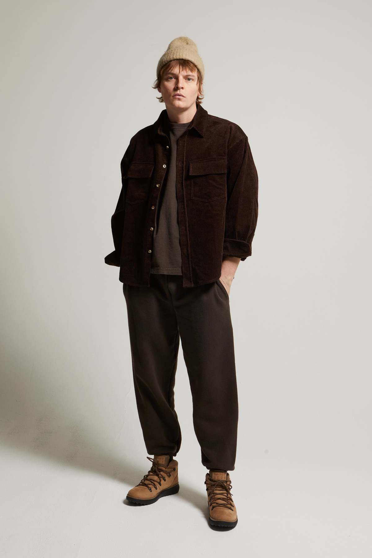 Asher Lorenzo Cord Shirt - Chocolate - Image 3 of 5