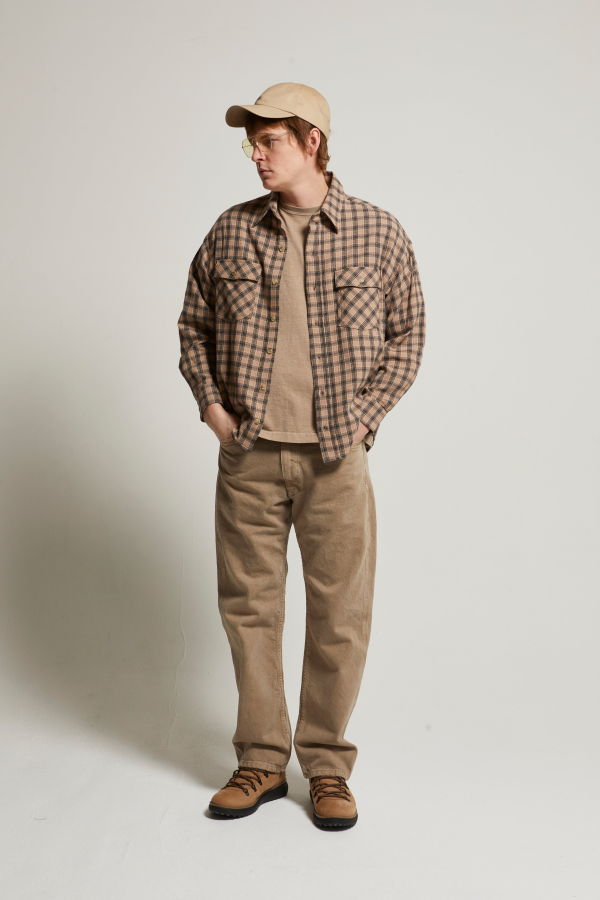 Asher Lorenzo Plaid Shirt - Cream / Black