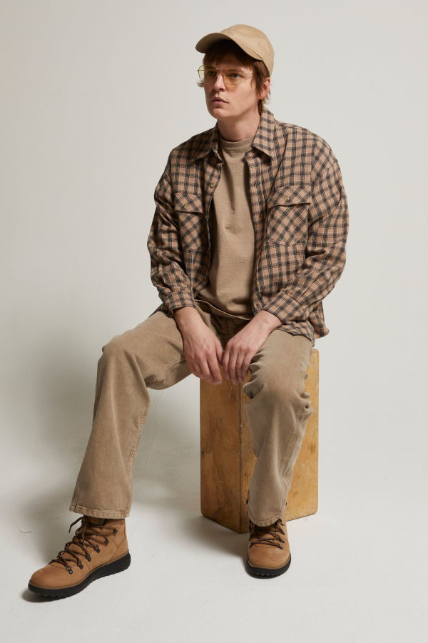 Asher Lorenzo Plaid Shirt - Cream / Black